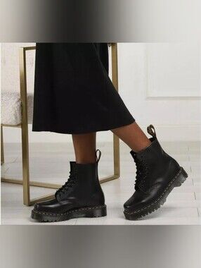 Dr Martens1460 Bex Squared Women's  Smooth Leather Boots Black Size 39